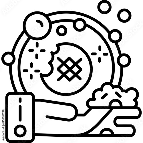 Bee Gloves Icon Vector Element