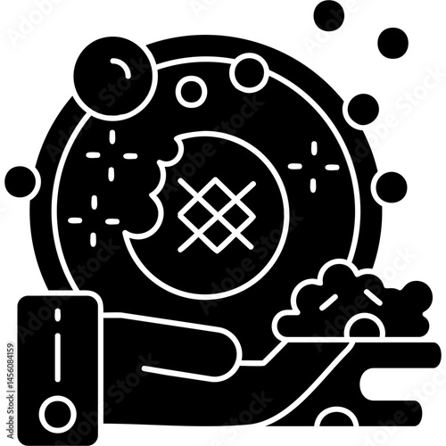 Bee Gloves Icon Vector Element