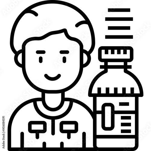Water Bottle Icon Vector Element