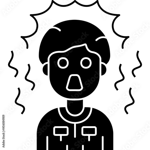 Frighten Icon Vector Element