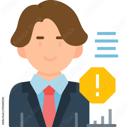 User Stop Icon Vector Element