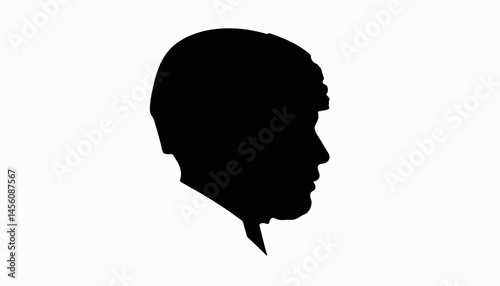 Hockey helmet silhouette against white background, sports symbolism