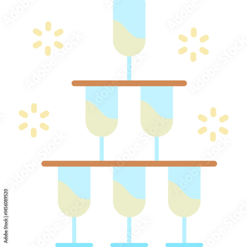 Champagne Icon Vector Element