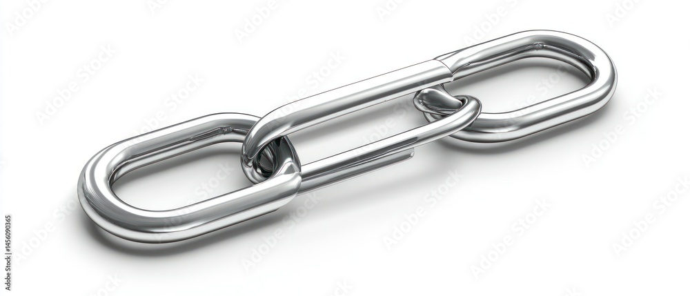 Interconnected chain links display metallic sheen against simple backdrop, suggesting strength. Interconnected chain links display metallic sheen against simple backdrop, suggesting strength.