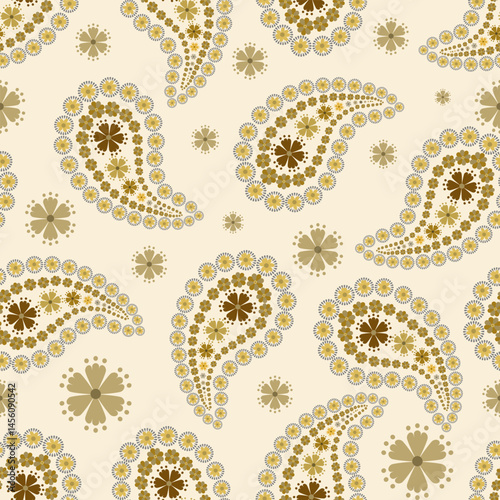 Paisley seamless Vector pattern. batik style background ,seamless paisley pattern with trend colors for bed linen .textiles, fabrics, souvenirs, packaging, greeting cards and scrapbooking,shawl