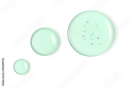 Serum drop on white background