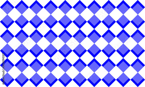 Seamless geometric layer strip blue diamond pattern in two tone blue. blue diamond checkerboard, chessboard seamless Repeat seamless pattern design for fabric printing or background