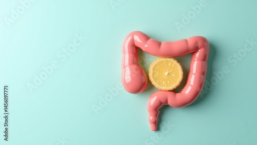 Small Intestinal Bacterial Overgrowth. Digestive Inner Turmoil. Isolated background, copyspace.. Persons gut struggles with insidious foe, reflected in stomachs anxious, swirling .