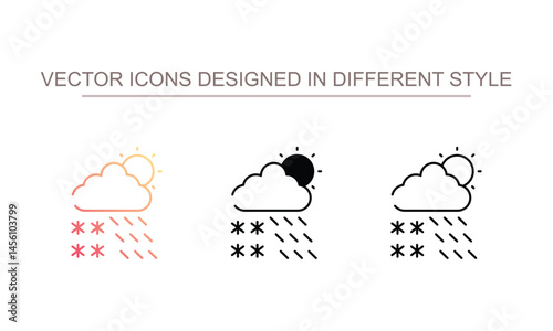 Weather forecast icon design with white background stock illustration