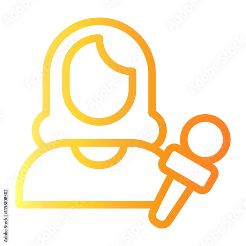 journalist Line Gradient Icon