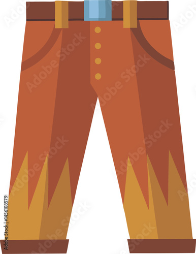 A stylish vector art illustration showcasing sleek leather pants, perfect for fashion designs, advertisements, digital artwork, or trendy promotional materials.