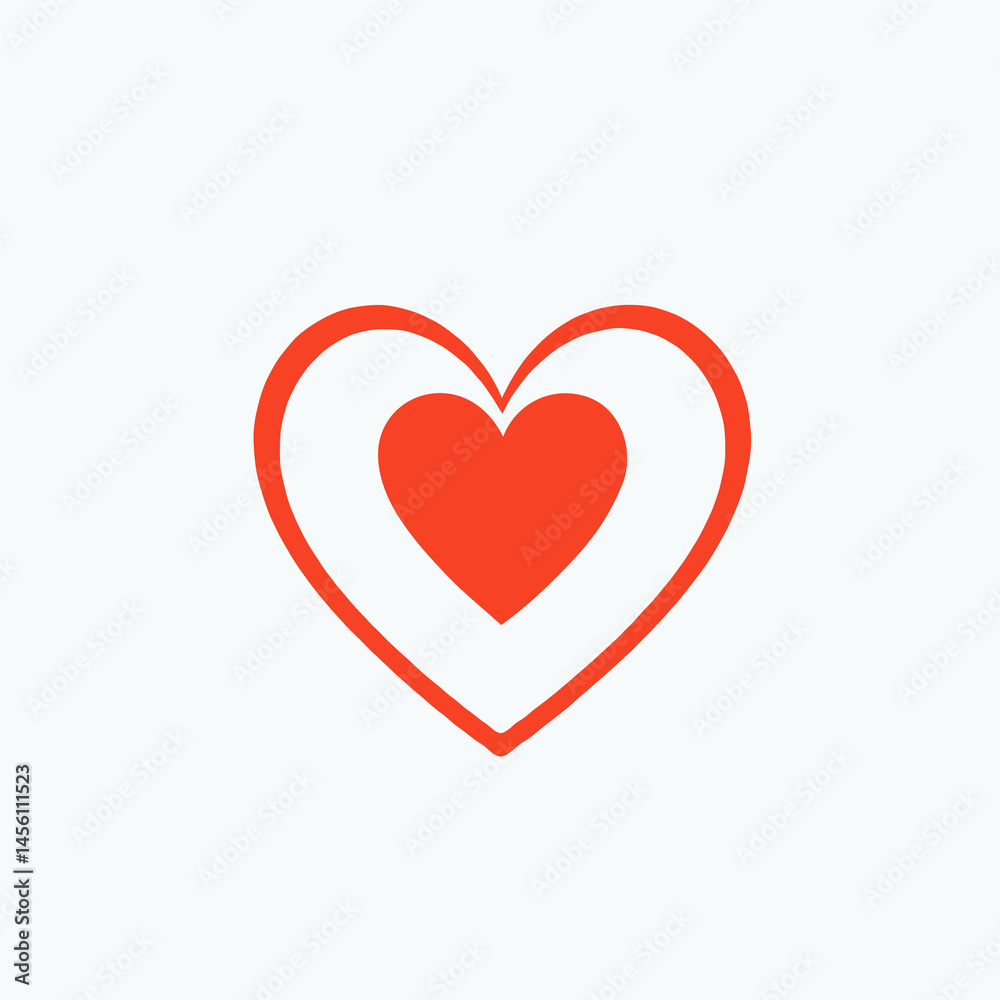red heart vector isolated on white background red heart vector isolated on white background