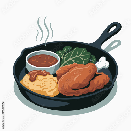 Southern Comfort Food in Cast Iron Skillet