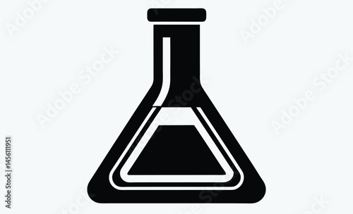 Science flask silhouette, science flask silhouette, Laboratory Flask clipart