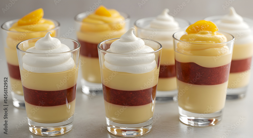 Elegant Layered Dessert Parfaits With Cream And Fruit For Celebrations Elegant Layered Dessert Parfaits With Cream And Fruit For Celebrations