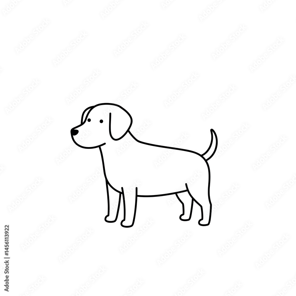 Obraz premium White Dog Cartoon Illustration on Transparent Background