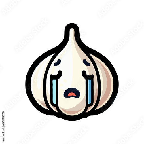 Sad Garlic Cartoon