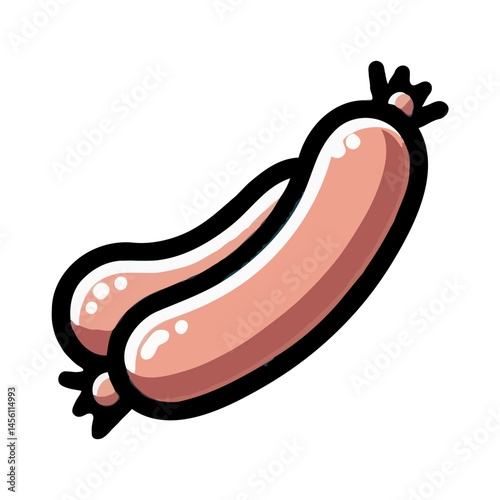 Cartoon Sausage Illustration