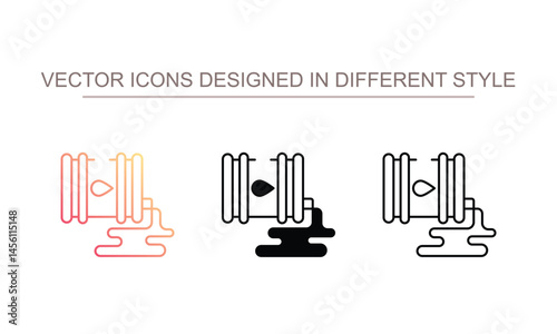 Oil Spill icon design with white background stock illustration