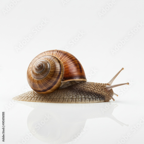 snail on white background