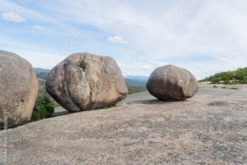 Bald Rock Summit walk with rocks structures at Bald Rock National Park, Queensland, Australia