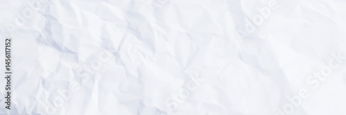 Paper texture background, Crumpled paper. White creased paper. Paper texture Crumpled White. Top view.