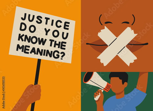 Black History Month Justice Illustration