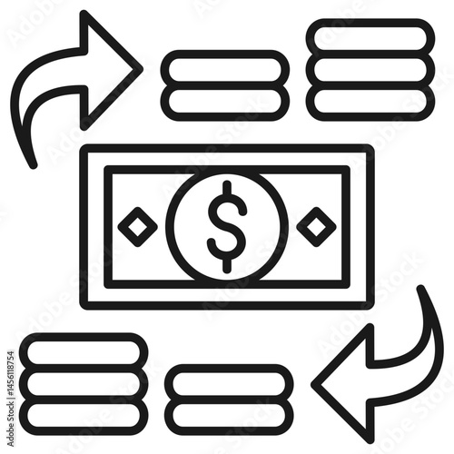 Cashback Outline Icon