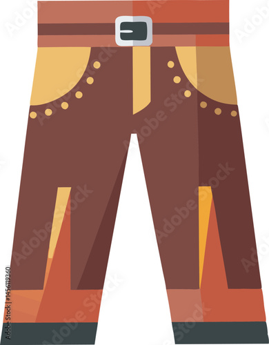 A stylish vector art illustration featuring sleek leather pants, showcasing modern fashion design with clean lines, bold shading, and contemporary appeal.