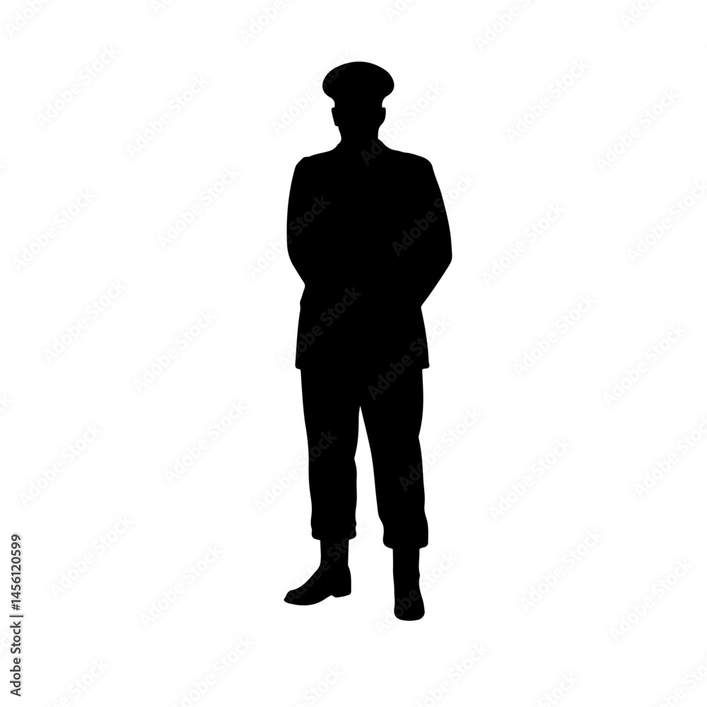 Army Commander silhouette vector flat illustration design.
Army Commander silhouette vector flat illustration design.
