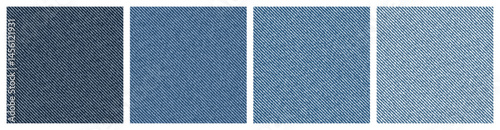 Set of denim blue jeans background texture vector design isolated. Close up texture corduroy fabric velvet square background 4K collection