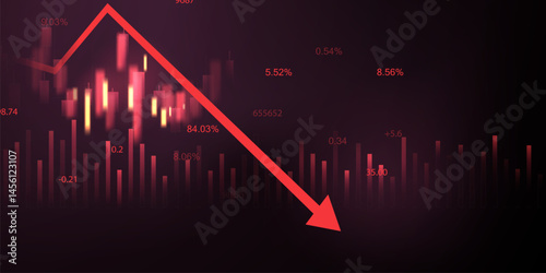 business vector illustration design Stock market charts or Forex trading charts for business and finance ideas.