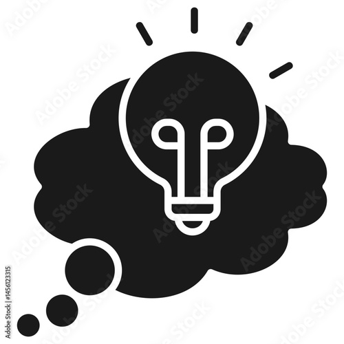 Idea Bulb Glyph Icon