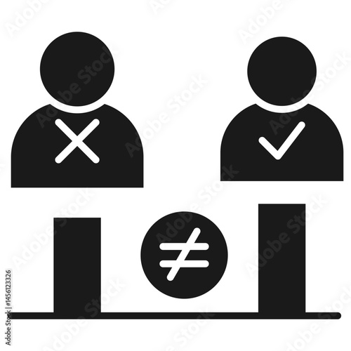 Inequity Glyph Icon