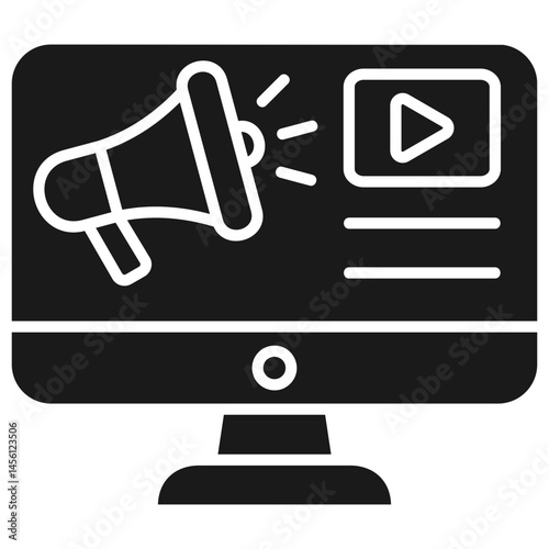 Online Marketing Glyph Icon