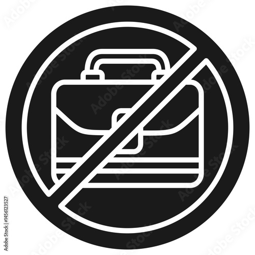 No Job Glyph Icon