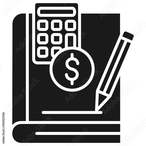 Bookkeeping Glyph Icon