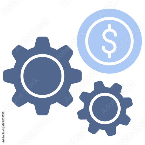 Money Process Flat Blue Icon