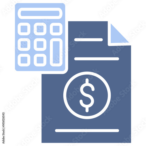 Accounting Flat Blue Icon