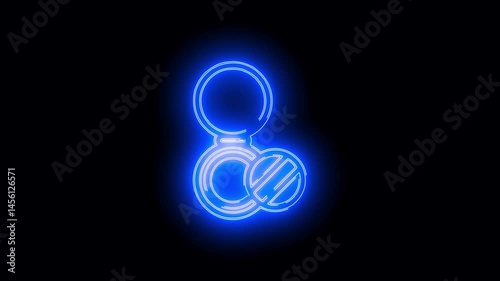  Variety of beauty icon neon animation