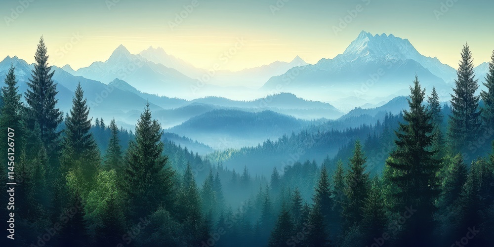 Obraz premium Alps landscape banner