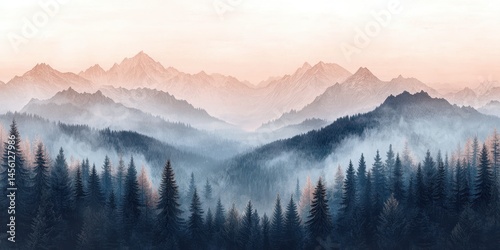 Alps landscape banner