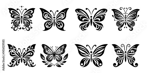 Decorative Butterfly Silhouette Set