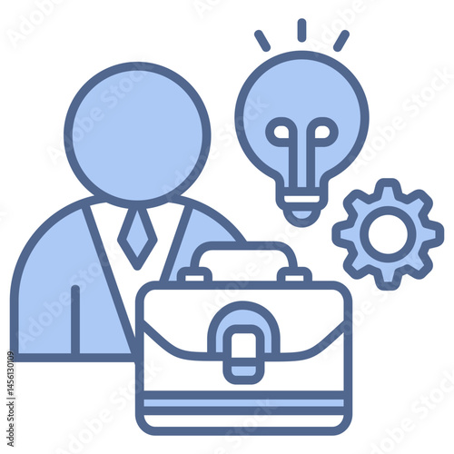 Entrepreneur Blue Icon