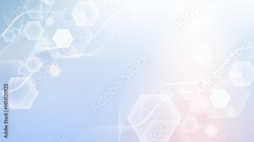 Health care abstract background with hexagons, lines and dots. Medical innovation banner template concept. Biology and pharmaceutical technology background. Vector illustration.