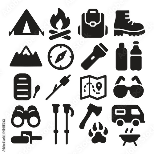 set of icons of construction tools