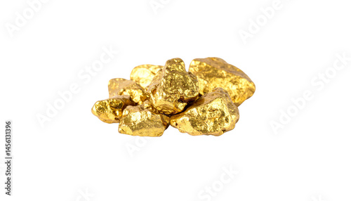 Gold nuggets are symbol of wealth and prosperity, showcasing their shiny, metallic surface and unique shapes. These natural formations are often sought after for investment and jewelry