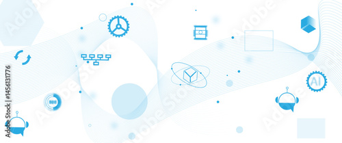 Abstract technology concept background with social network concept background.