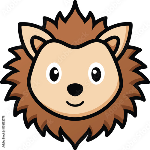 Cheerful Hedgehog mascot logo