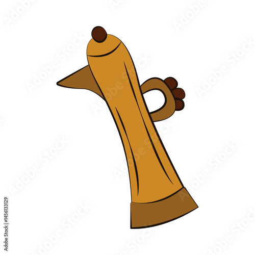 Simple illustration of a bizarre kettle. Perfect for witch's kitchen designs.